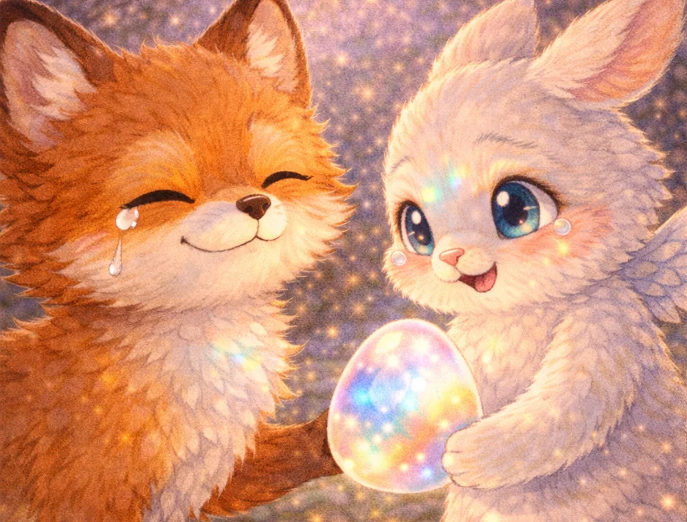 Kiro et Plume partagent la Pierre de Lune